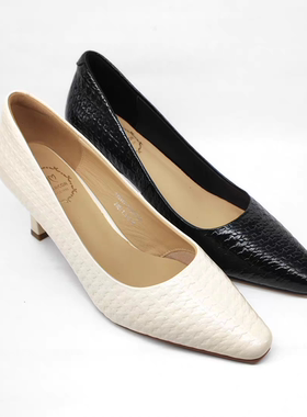 意尔康女鞋2026年新款女士女鞋高跟时尚百搭单鞋女鞋6151AA15886D