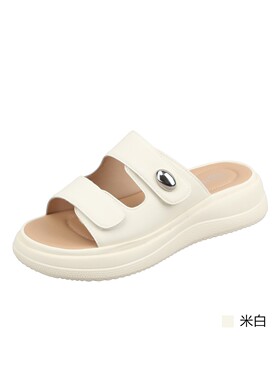 意尔康2026新款女凉夏季百搭休闲鞋女厚底增高拖鞋女6362AS17971Y