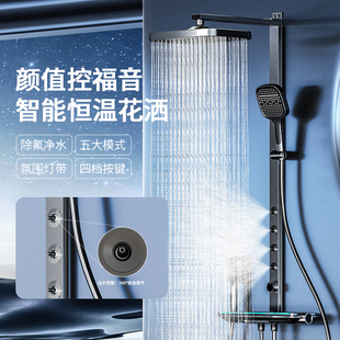 NBTO恒温花洒SPA按摩淋雨全铜数显家用淋浴套装恒温民宿花洒套装
