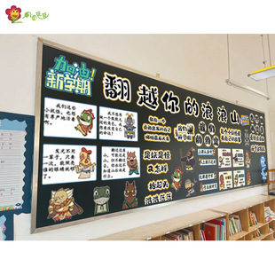 浪浪山小妖怪开学环创教室黑板报布置装饰墙贴小学班级幼儿园走廊