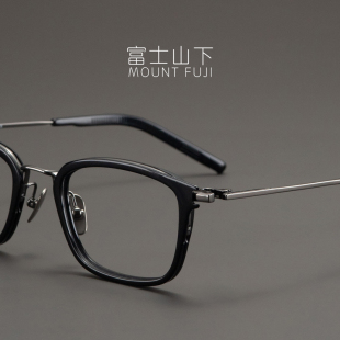 气质简约方框潮 超轻纯钛眼镜架近视可配男士 设计师款 眼镜框男款