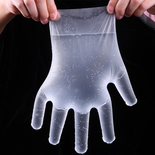 加厚一次性PE手套 塑料手套 卫生食品手套 薄膜手套 烧烤防护手套