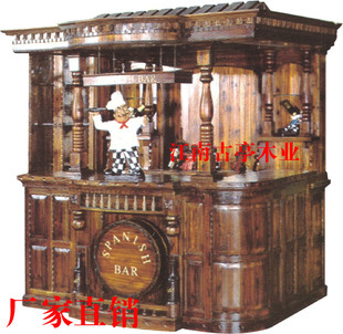 厂家直销仿古酒吧屋 吧台实木酒吧屋 复古防腐木装饰酒吧屋