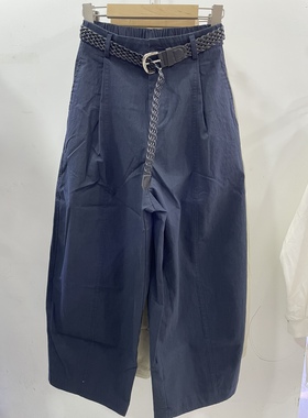 FFKY25928秋新款休闲裤直筒裤气球裤分割线高腰显瘦百搭弯刀裤