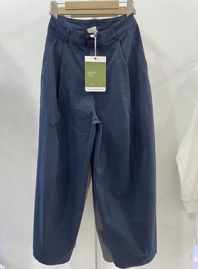 FFKY25907 一粒扣高腰时尚休闲宽松气球裤弯刀裤减龄女裤欧货秋