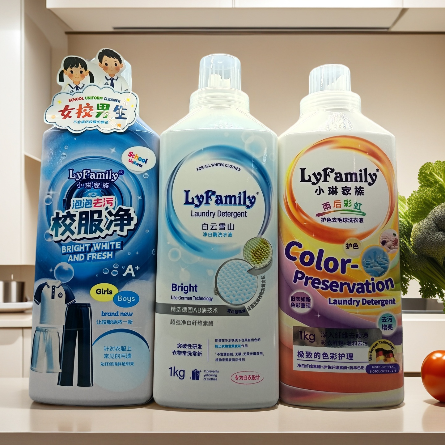 包邮琴叶小琳家族衣后彩虹护色洗衣液校服净去污1L1815