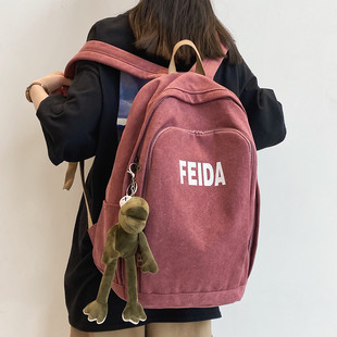 ins书包韩版原宿ulzzang高中生日系大学生双肩背包女双肩包大容量