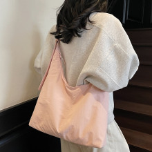 帆布包包女2025新款夏季简约休闲单肩包轻便大容量通勤斜挎托特包