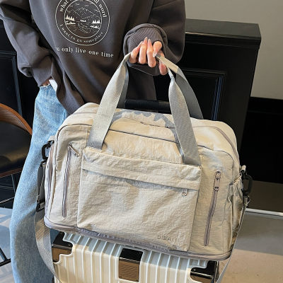 可扩容旅行包女大容量短途旅游收纳行李包手提轻便斜挎运动健身包