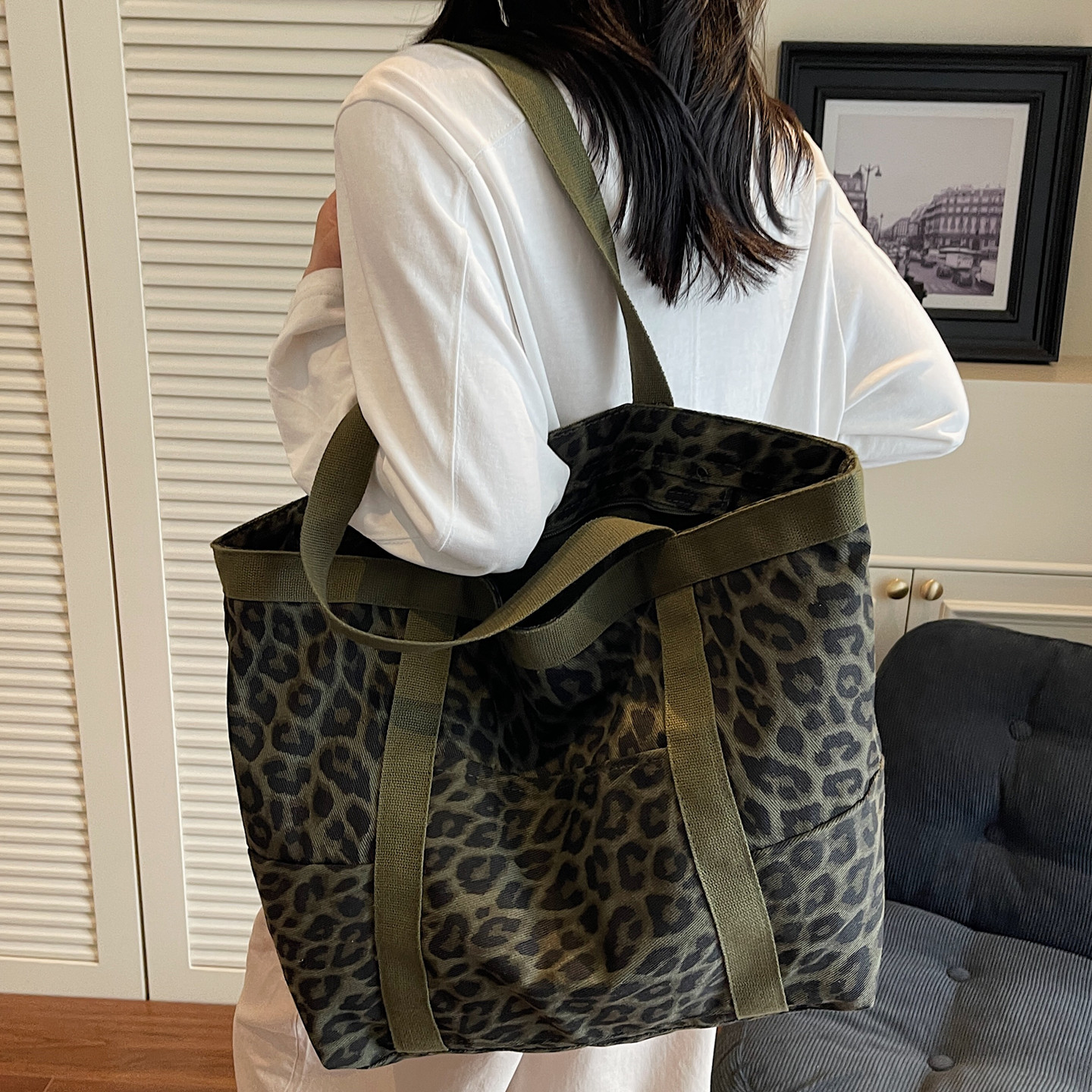 慵懒风单肩包大容量通勤托特包