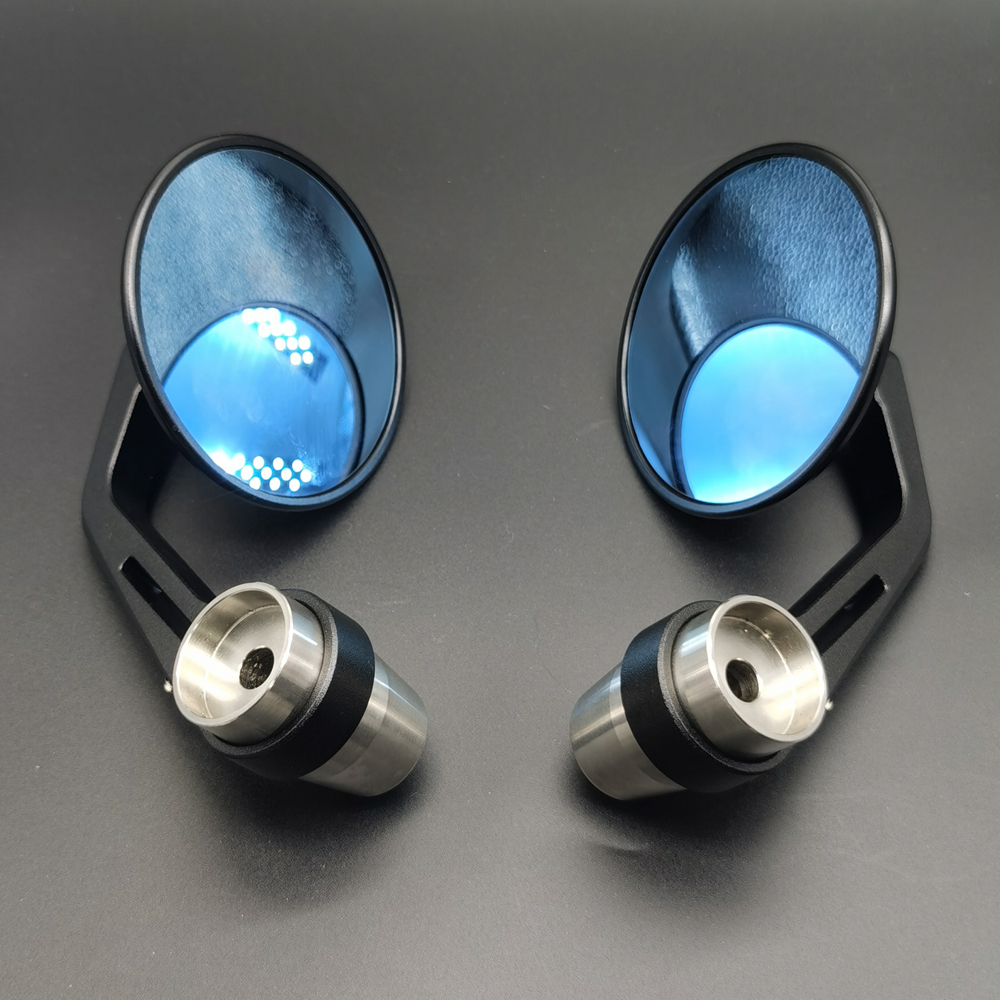 适用大阳VRF150 VRF 150 125 踏板车改装圆形复古镜后视镜手把镜