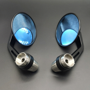 适用本田NS125LA CGX150 RX125 改装CNC圆形复古镜后视镜手把镜