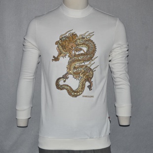 龙绣花套头衫 BAL男装 时尚 卫衣 潮牌上衣 秋冬半高领长袖