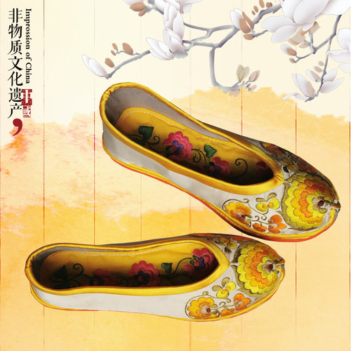 非遗风秀禾绣花鞋原创直销复古