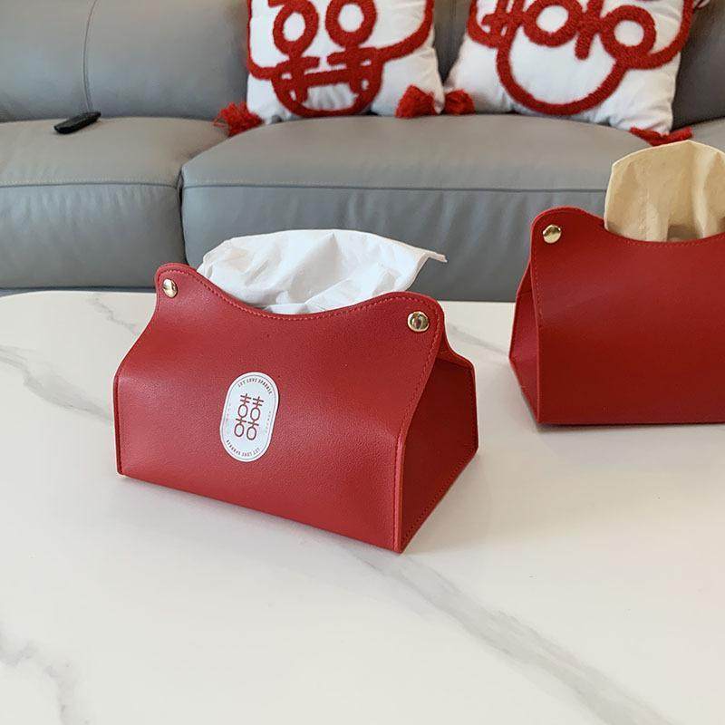 结婚红色抽纸盒婚房装饰客厅茶几收纳复古囍纸巾盒家用喜庆纸抽盒,收纳整理,纸巾盒,淘宝优惠券,粉丝福利购,淘宝优惠卷