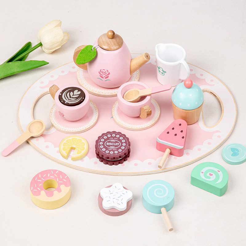 儿童北欧厨房过家家公主下午茶套装玩具仿真茶壶茶具甜品女孩礼物
