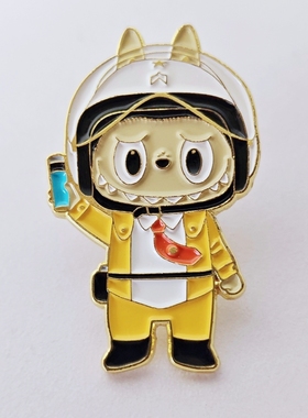 正品Labubu拉布布科学特搜队徽章pin金属胸针周边纪念礼品收藏