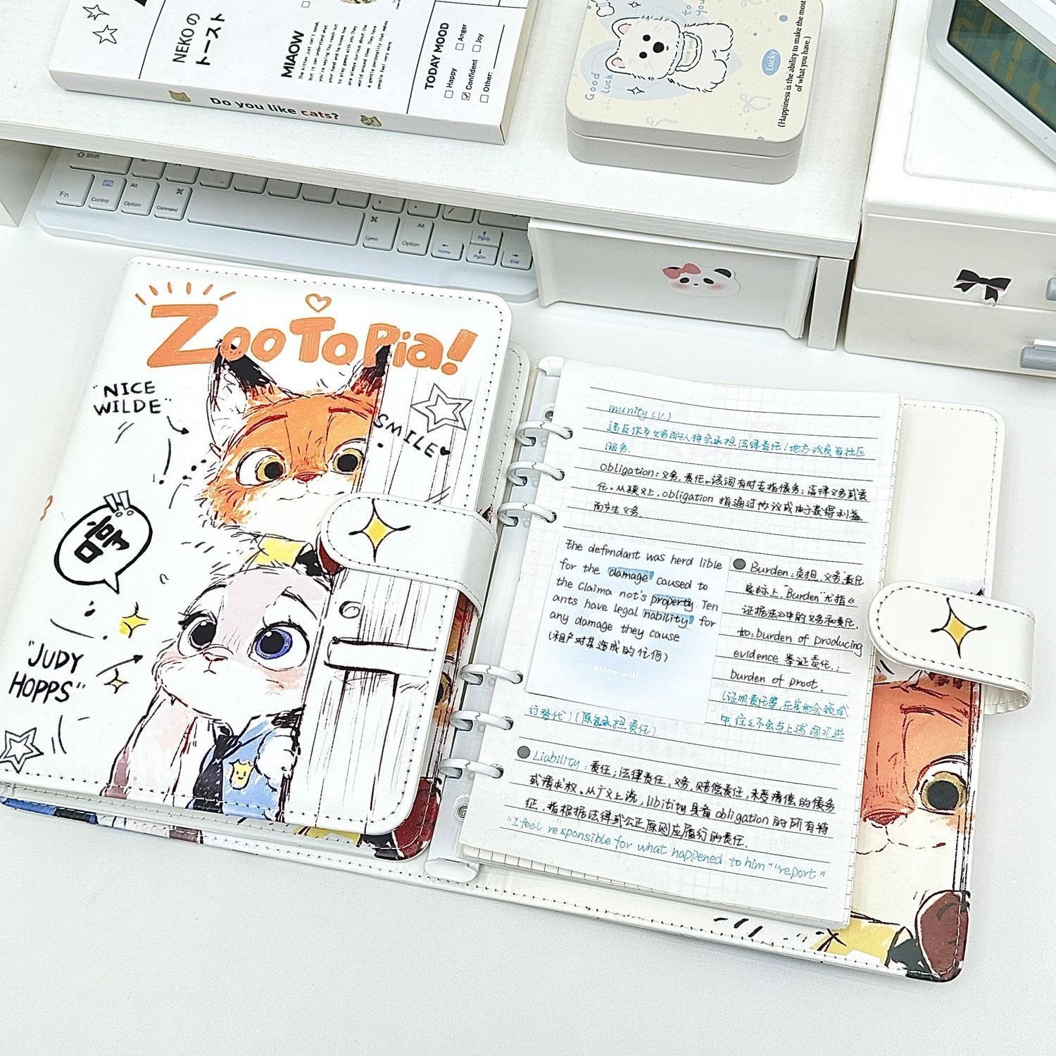 疯狂动物城可拆卸A5活页本