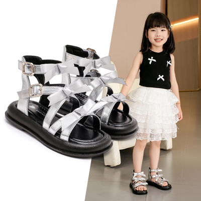 女童凉鞋2025新款夏款儿童鞋子公主鞋夏季大童罗马鞋洋气女孩软底