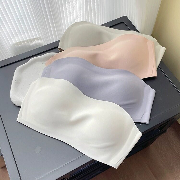 无痕日系无肩带内衣女抹胸防滑隐形小胸聚拢收副乳软支撑美背文胸