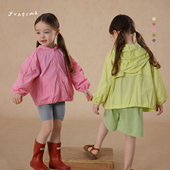 儿童薄款 允儿妈女童UPF50 洋气空调衫 宝宝夏季 夹克外套 连帽防晒衫