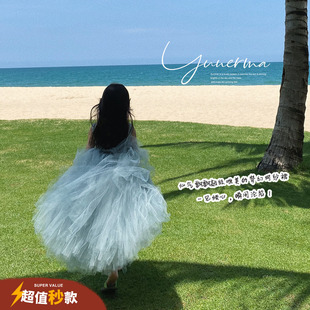 允儿妈女童夏季 纱裙儿童夏天洋气时髦公主裙宝宝网纱裙子 新款