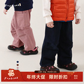 儿童裤 允儿妈女童春季 子潮 宝宝春秋时尚 休闲裤 户外山系纯棉工装 裤