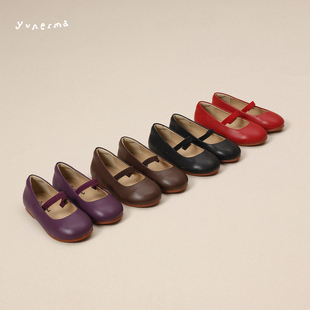 儿童一脚蹬皮鞋 允儿妈女童2025春季 宝宝洋气公主鞋 多色平底鞋 新款