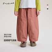 百搭纯棉气球裤 休闲裤 允儿妈女童2026新款 女孩时尚 阔腿裤 儿童春季