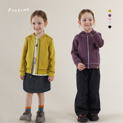 幼儿园宝宝春季新款加绒连帽卫衣外套宝宝秋冬时尚开衫儿童上衣潮