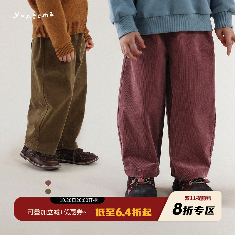 允儿妈女童2025冬季新款百搭灯芯绒休闲裤儿童洋气直筒裤宝宝裤子