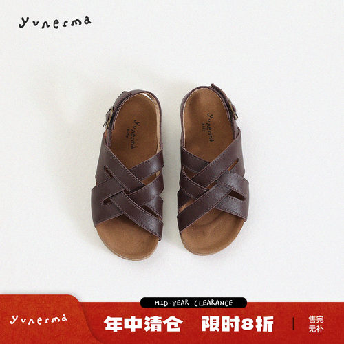 允儿妈宝宝夏季复古百搭勃肯凉鞋