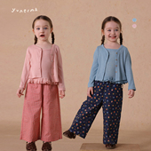 宝宝百搭防晒衫 允儿妈女童2025夏季 背心套装 空调衫 儿童吊带潮 薄款