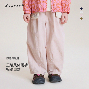 允儿妈女童春季户外百搭宽松休闲裤儿童新款工装裤女孩洋气裤子潮