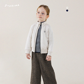 允儿妈女童冬季 棉衣儿童保暖内胆宝宝棉服女孩棉袄潮 简约立领薄款