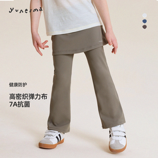 百搭假两件喇叭裙裤 裤 允儿妈女童2026时尚 新款 子潮 休闲裤 儿童春季