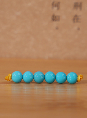 768号4mm*6颗。帝廷家正品美国松石美松睡美人圆珠散珠高瓷蓝色