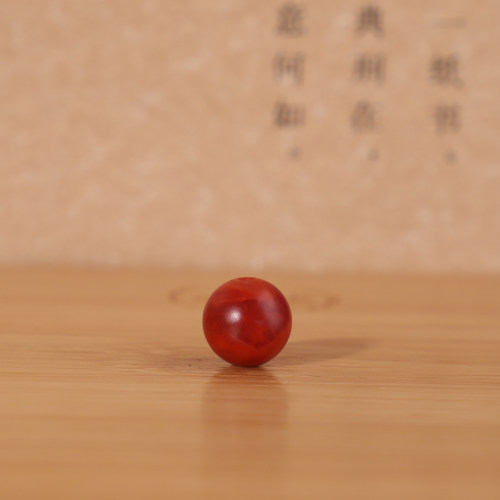 凉山南红火焰红圆珠哑光磨砂质感
