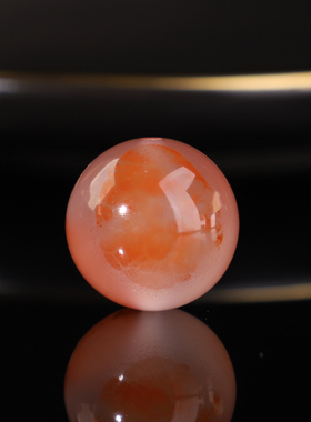 帝廷！正品川料凉山九口南红冰飘圆珠高冰大散珠单颗B134号17.1mm