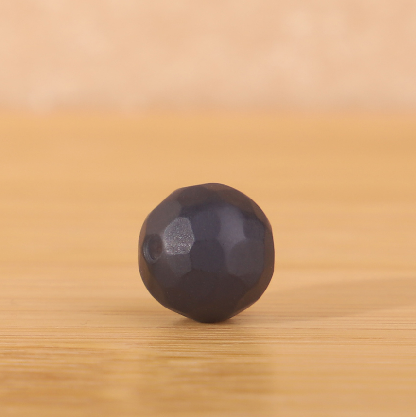 新疆和田玉烟紫无相珠散珠