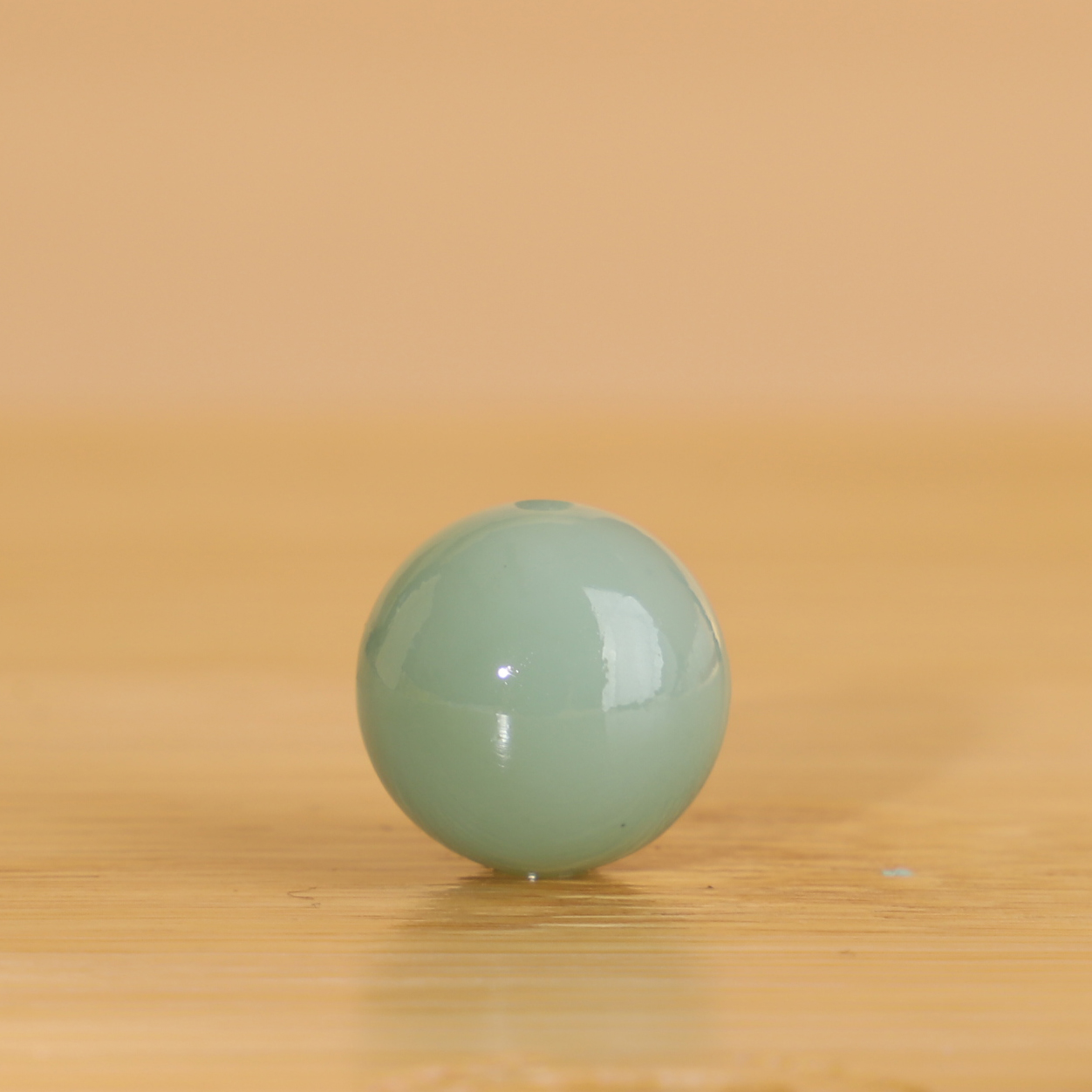 天然俄料和田玉碧玉粉青圆珠12mm