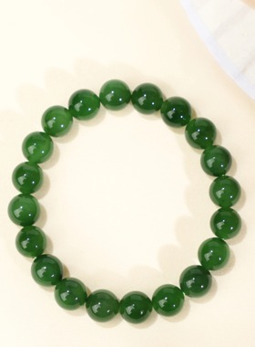 天然碧玉手串复古浓郁珠宝