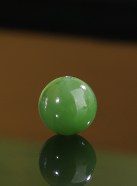 俄料碧玉圆珠单珠精品阳绿色散珠