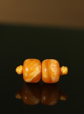 帝廷家！正品蜜蜡老蜡老型珠散珠高品质妖花纹HPLX50号6.5*4.7mm