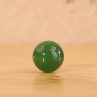 600号9.7mm。帝廷家正品天然老坑俄料碧玉圆珠单珠精品阳绿色散珠