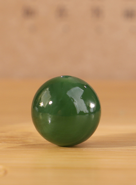 帝廷家！正品天然老坑俄料碧玉圆珠散珠单珠菠菜绿143号13.7mm