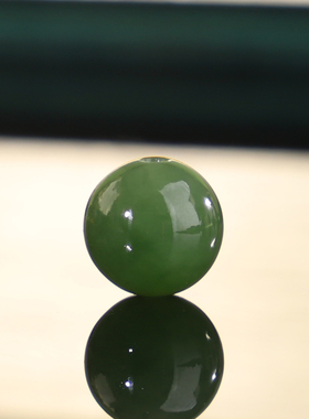 俄料碧玉圆珠单珠精品阳绿色散珠