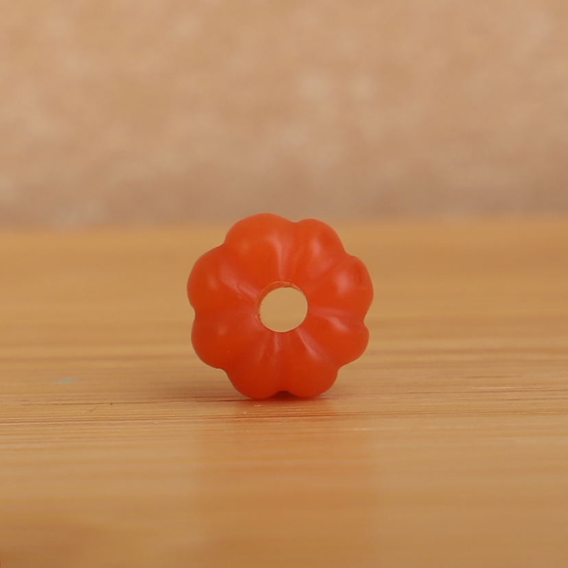 帝廷！正品保山南红南瓜珠散珠单珠满肉柿子红70号8.2*5.2mm孔2mm