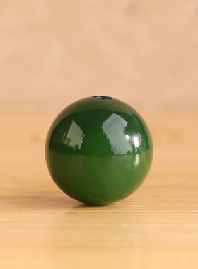 帝廷！正品天然俄料碧玉老坑菠菜绿辣绿色圆珠单珠BYLK19号11.1mm