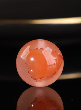 帝廷！正品川料凉山九口南红冰飘圆珠高冰大散珠单颗B136号17.1mm